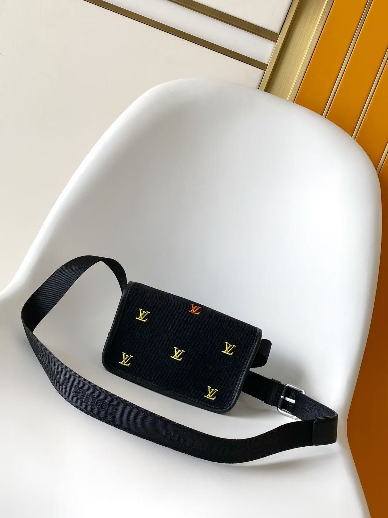 Louis Vuitton Bosphore Wearable Wallet Black Monogram Heritage Denim M13963 High