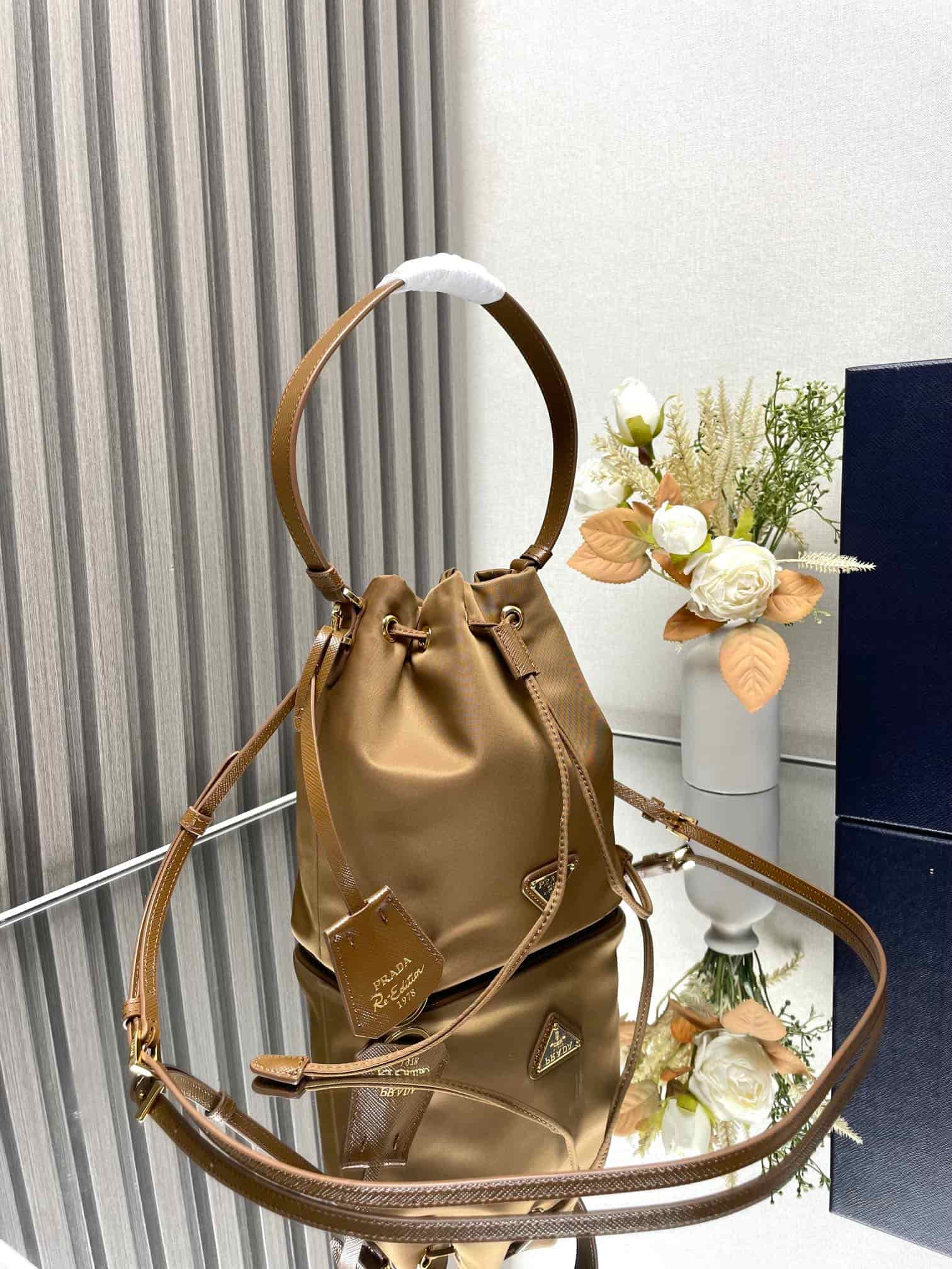 Prada Re-Edition 1978 Re-Nylon mini-bag 1BE067 Camel High