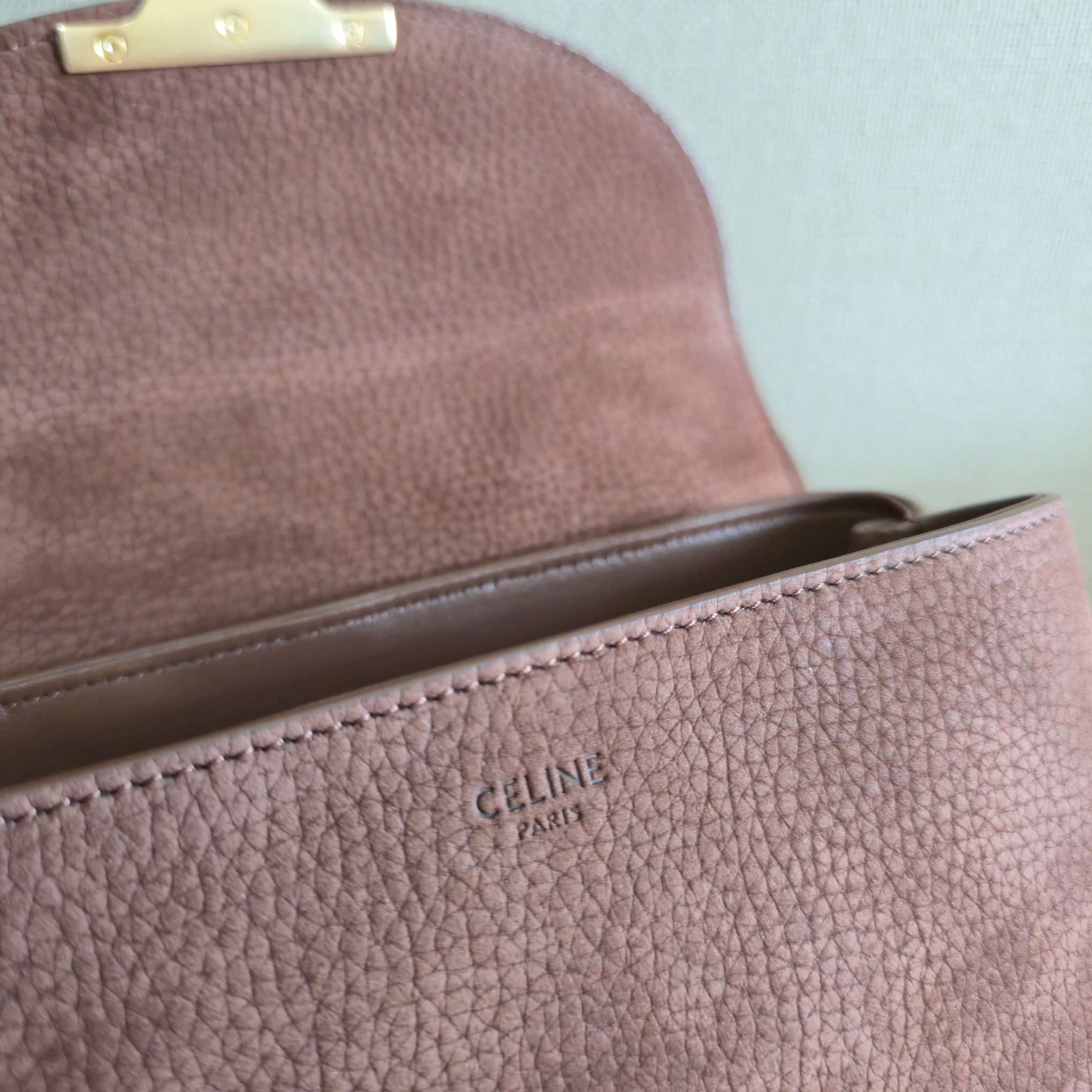 Celine Mini Nino Bag in Chestnut Grained Nubuck Calfskin High