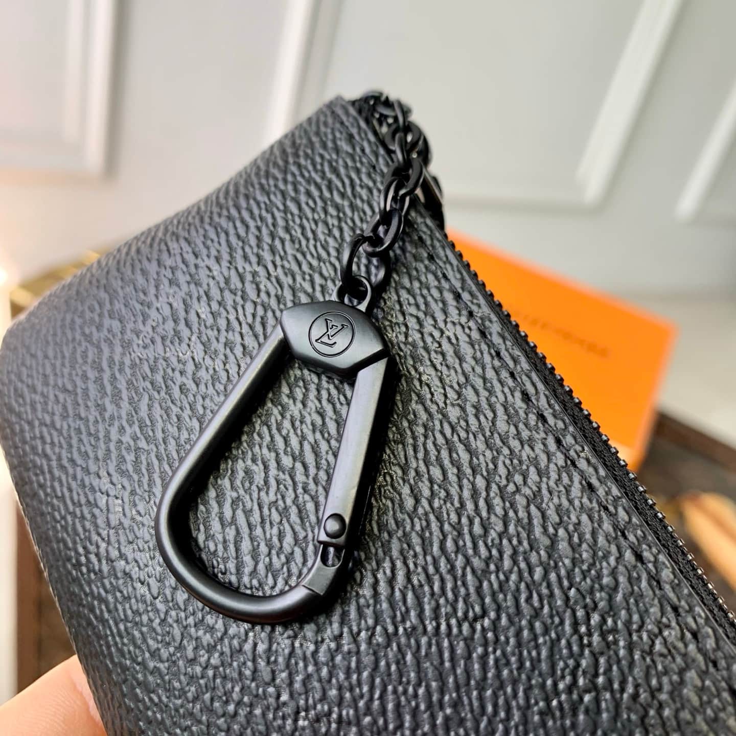 Louis Vuitton Key Pouch Black Monogram Midnight coated canvas M26776 High