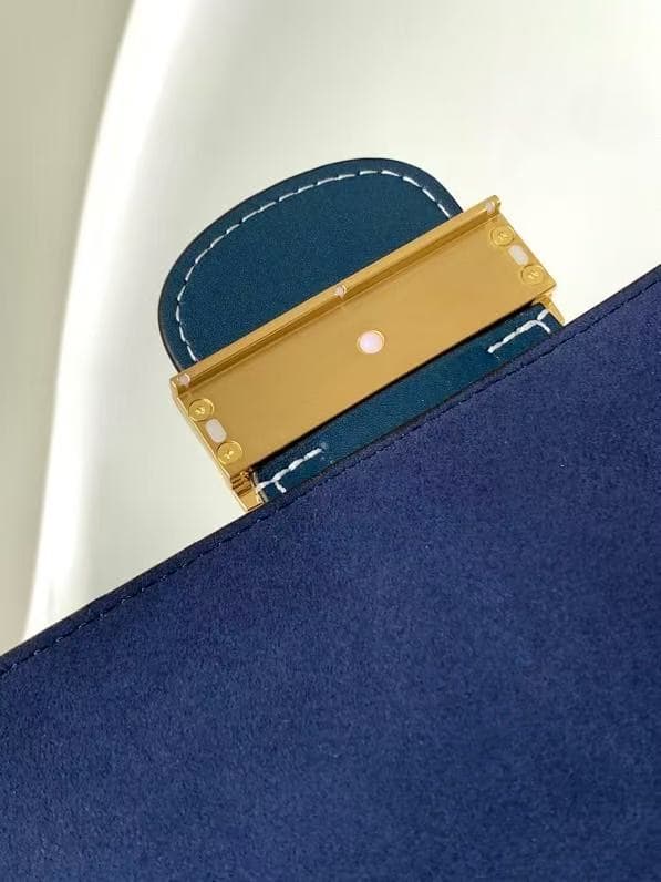 Louis Vuitton DAUPHINE MM BAG Denim Blue High