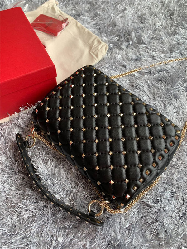 Valentino Spike Medium Bag Lambskin White High