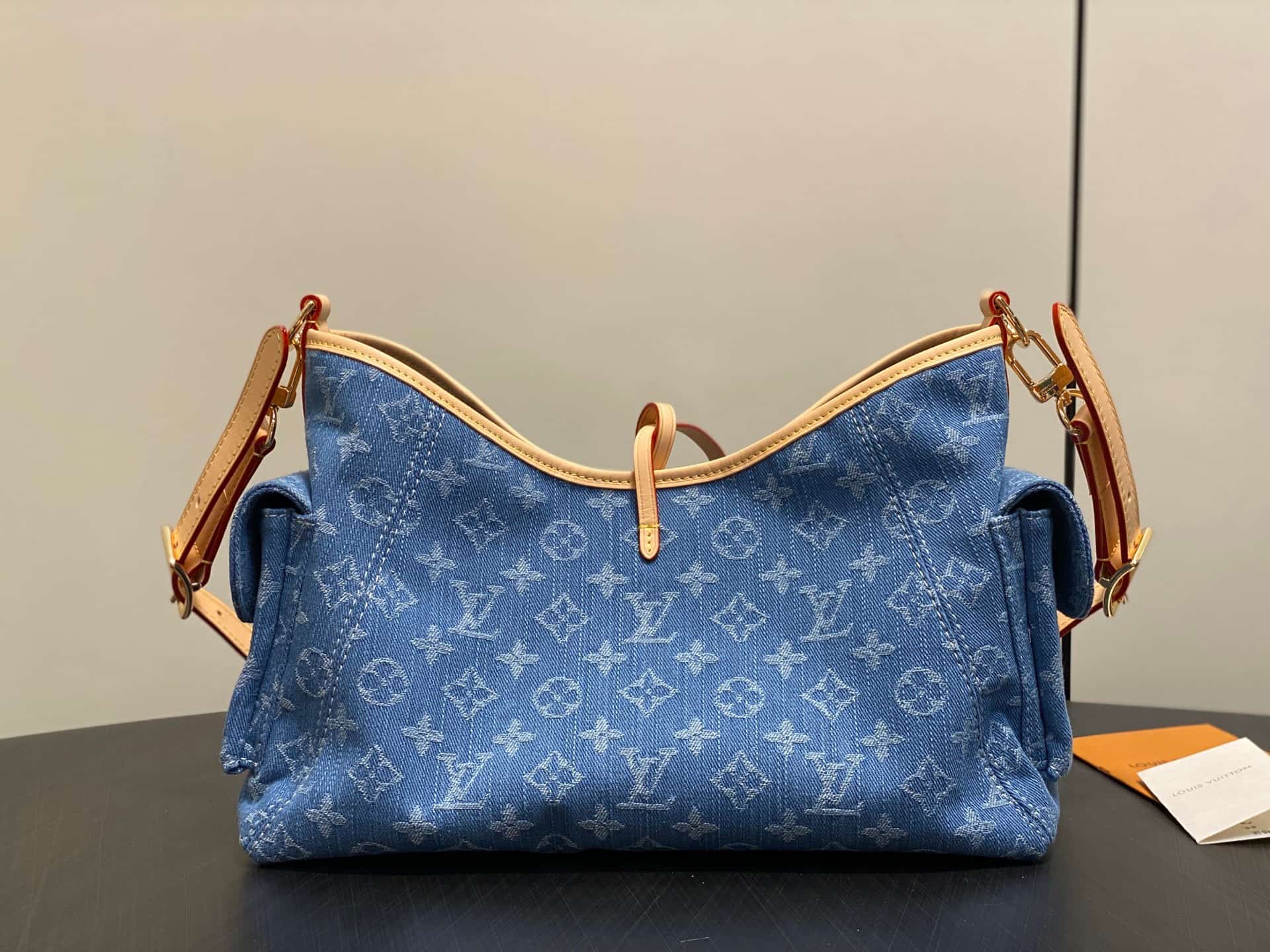 Louis Vuitton Carryall Cargo PM Monogram Blue Denim M28287 High