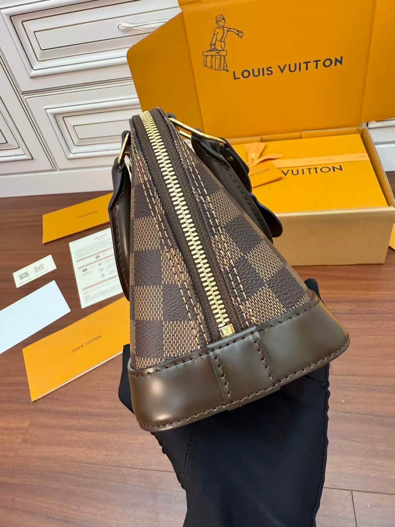 Louis Vuitton Alma BB Bag Damier Ebene N40606 Top