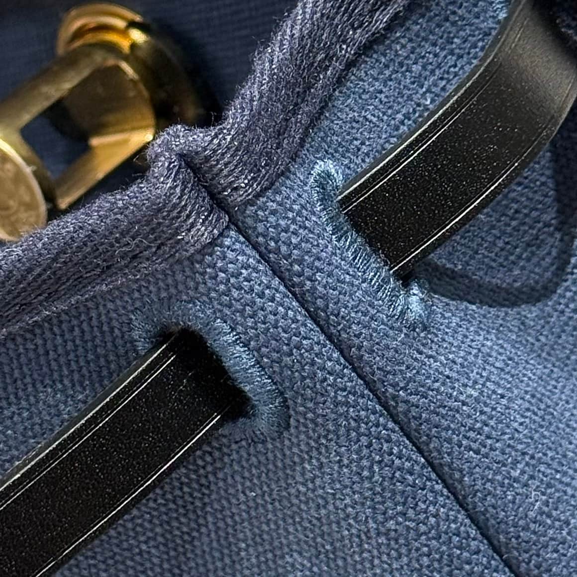 Hermes Herbag Zip Mini 20 bag Canvas and Leather Deep Bleu TOP