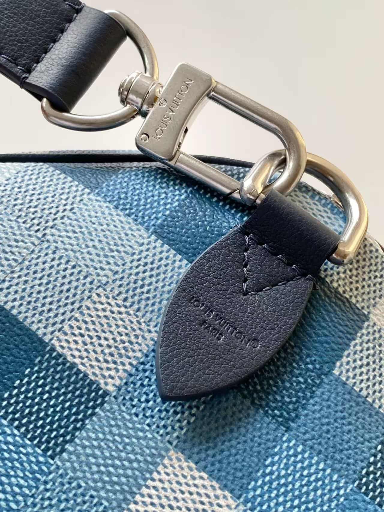 Louis Vuitton Speedy 30 Bandoulière Indigo Blue Damoflage coated canvas M28978 High