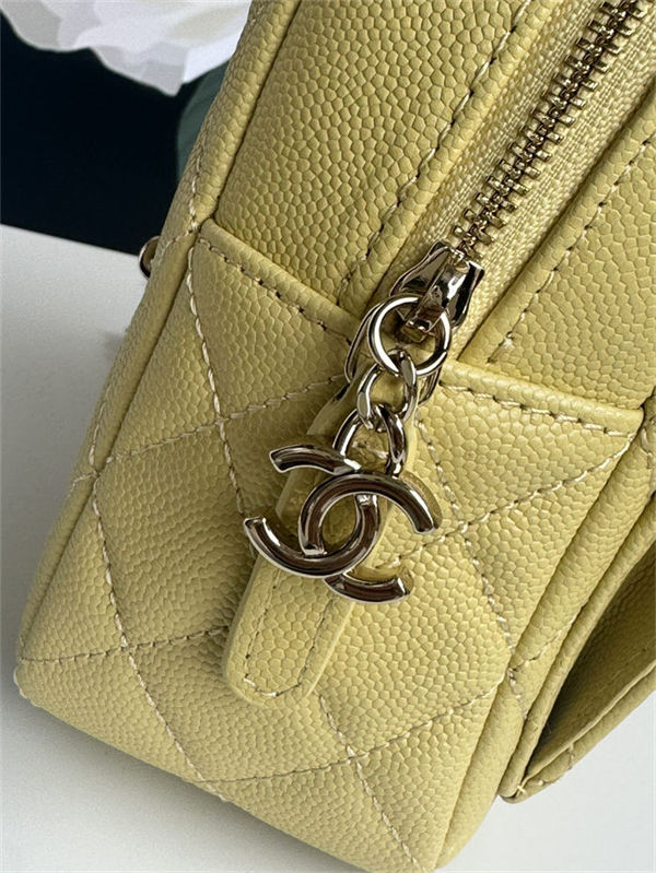Chanel Mini Backpack Grained Calfskin Gold-Tone Metal AP3753 Yellow A