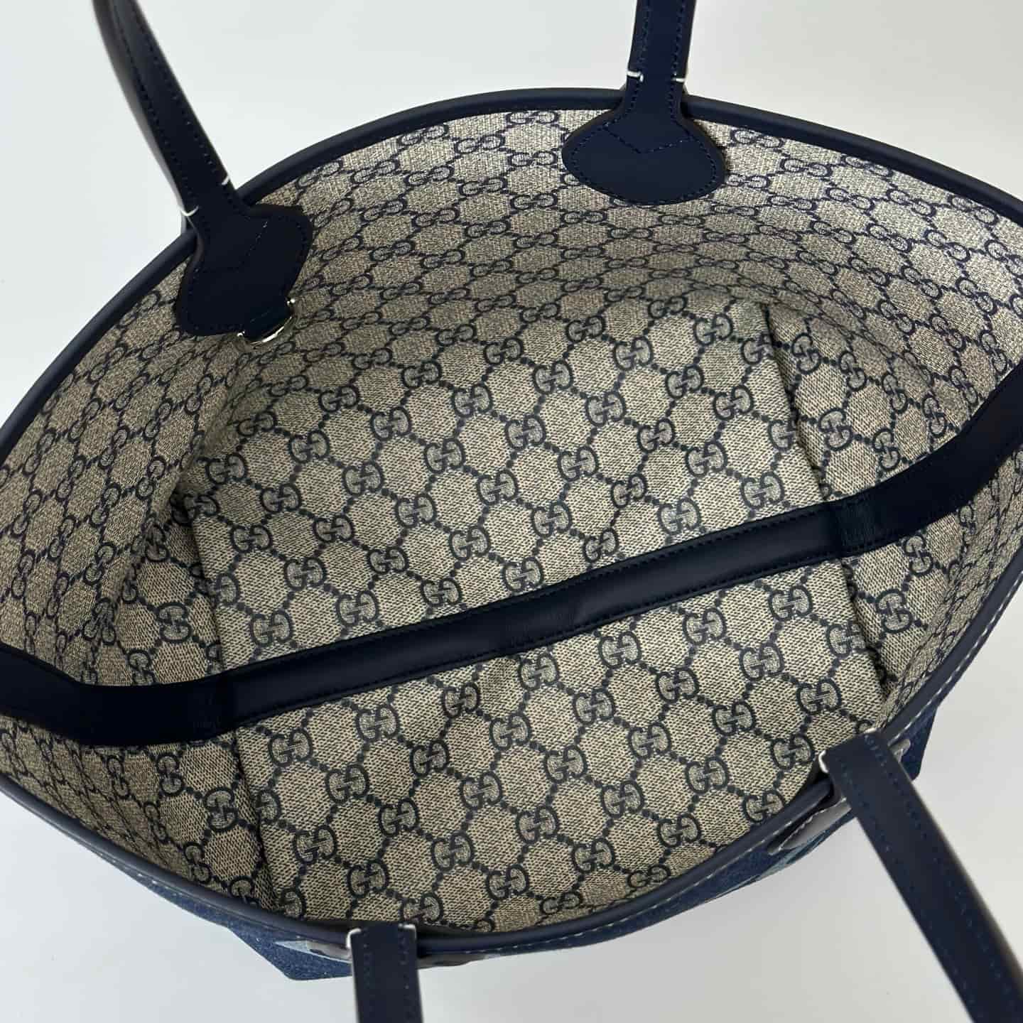Gucci Totissima small reversible tote 820496 Dark blue denim High