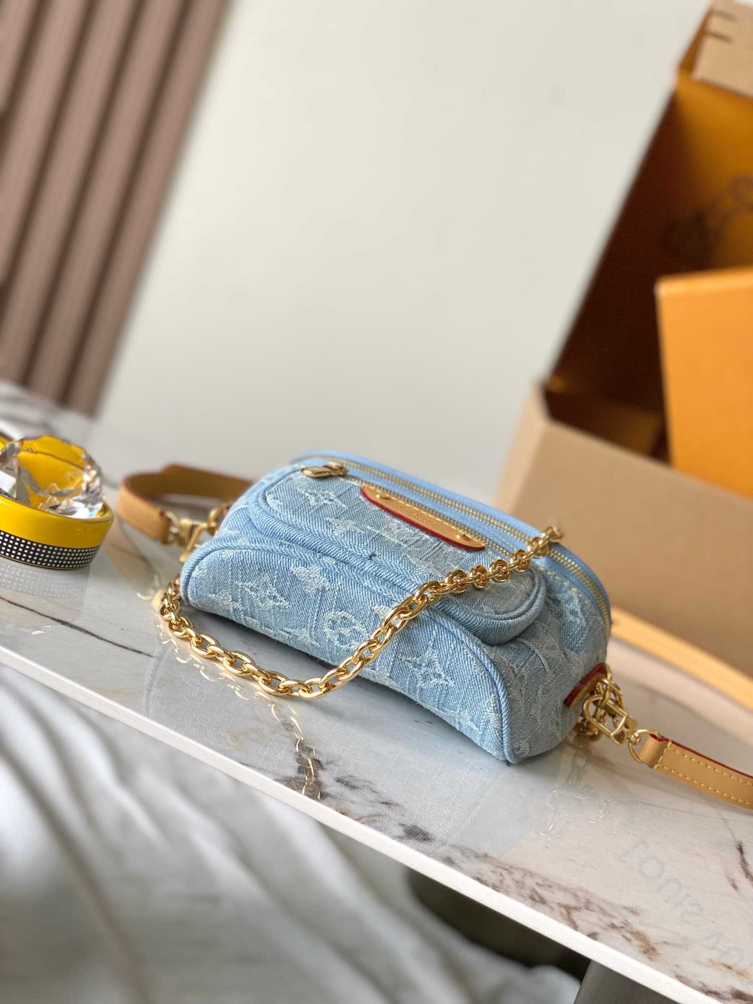 Louis Vuitton Mini Bumbag Sky Blue Monogram Denim M83353 TOP