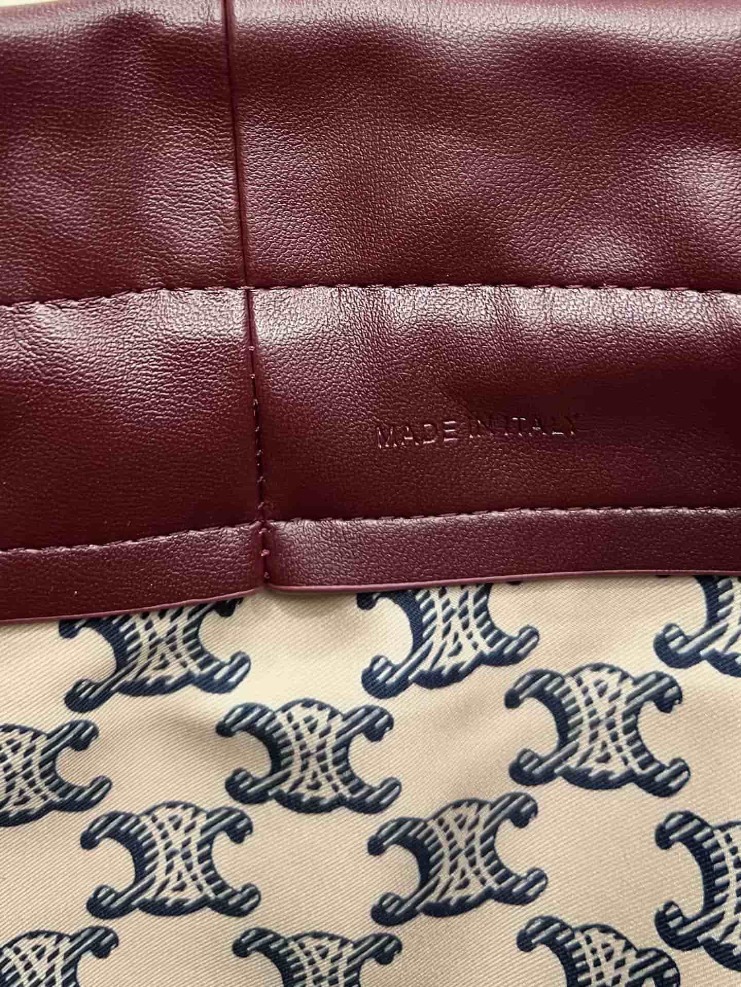 Celine SMALL CRYSTAL POUCH IN LAMBSKIN SYRAH High