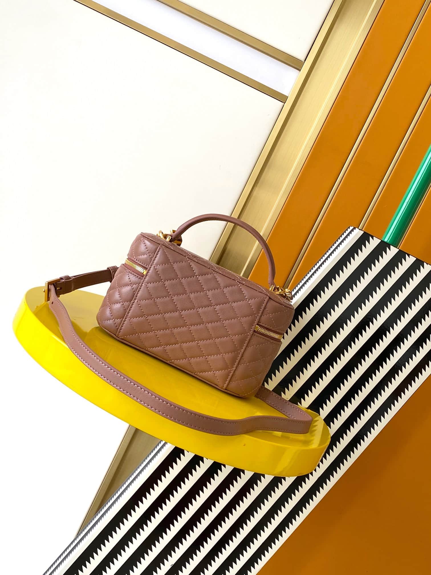 GABY VANITY BAG LAMBSKIN Rose Pink High