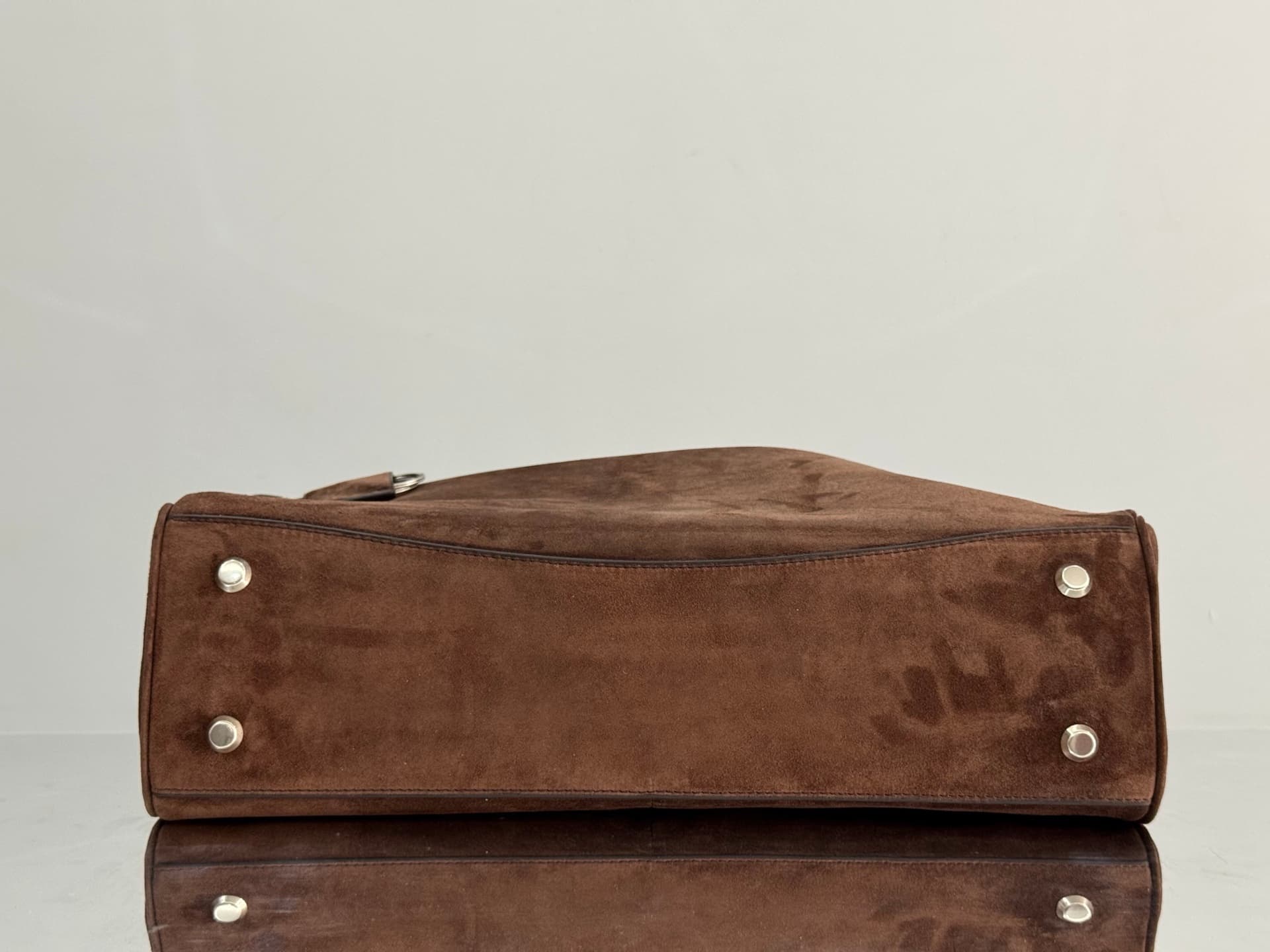 Balenciaga Rodeo Large Bag in Light Espresso Waxed Suede Calfskin With Silver-Tone Metal TOP