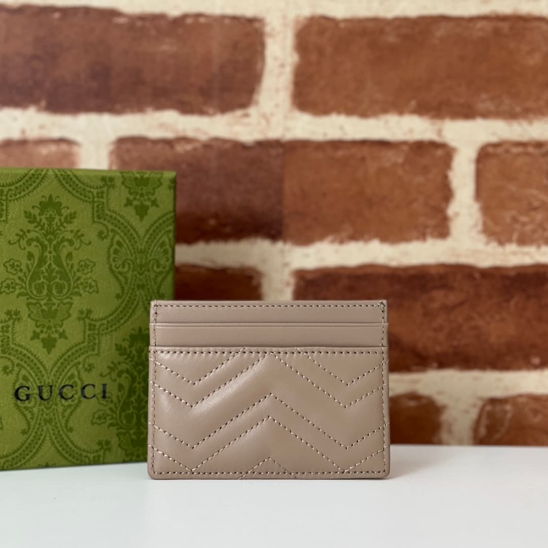 Gucci GG Marmont card case Grey 443127 High