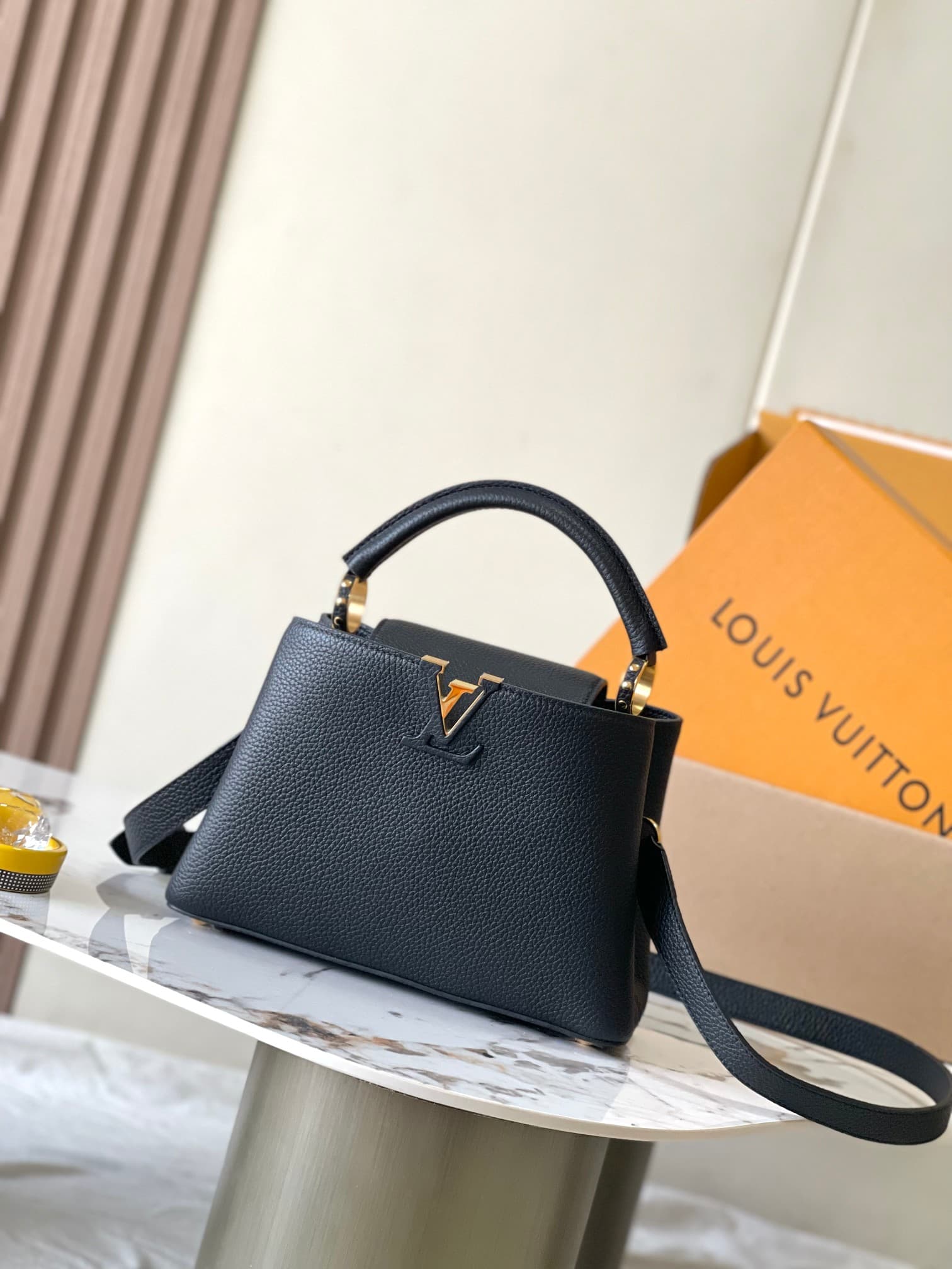 Louis Vuitton Capucines BB Taurillon Leather M24728 Black Top