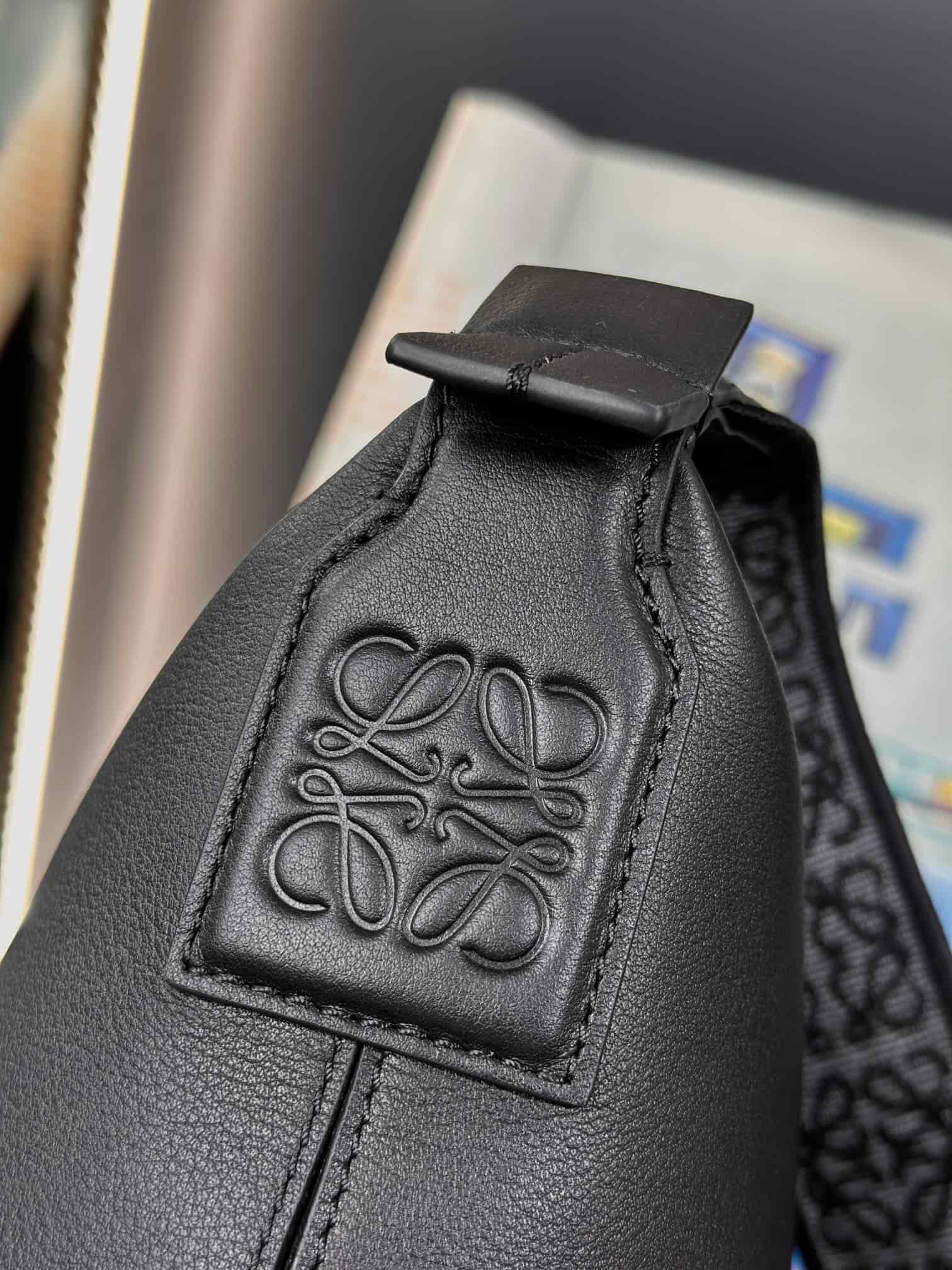 Loewe Small Cubi Crossbody Bag in Black Calfskin High