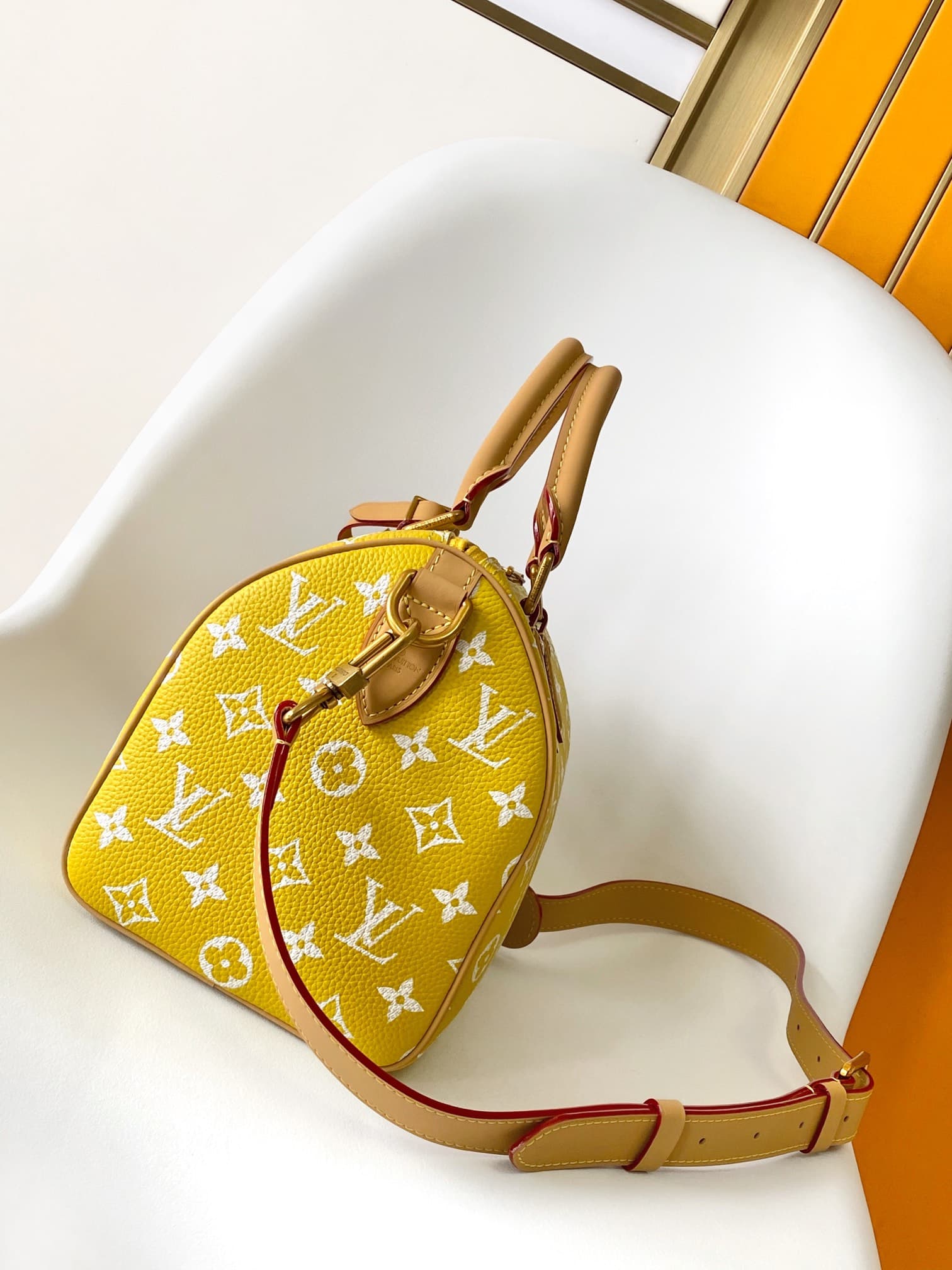 Louis Vuitton Speedy P9 Bandoulière 25 Yellow Soft calfskin M24426 High