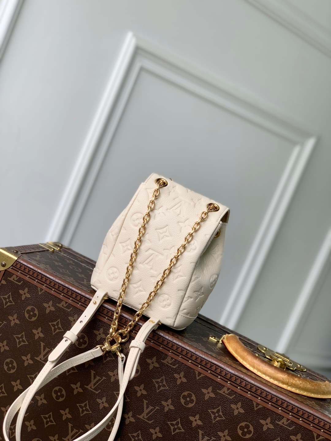 Louis Vuitton Nano Noé Backpack Monogram Empreinte Leather M25819 Cream High