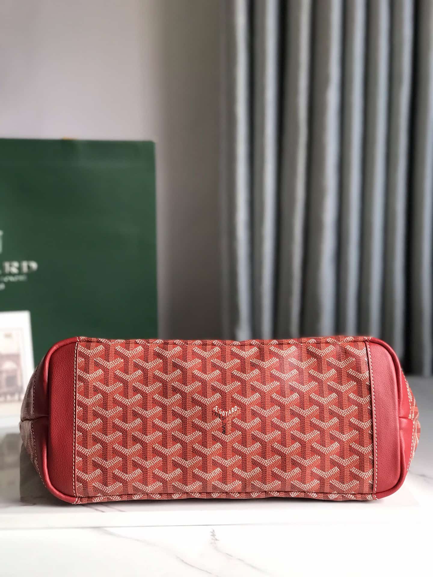 ARTOIS PM BAG Goyardine Canvas & Chevroches Calfskin Red High
