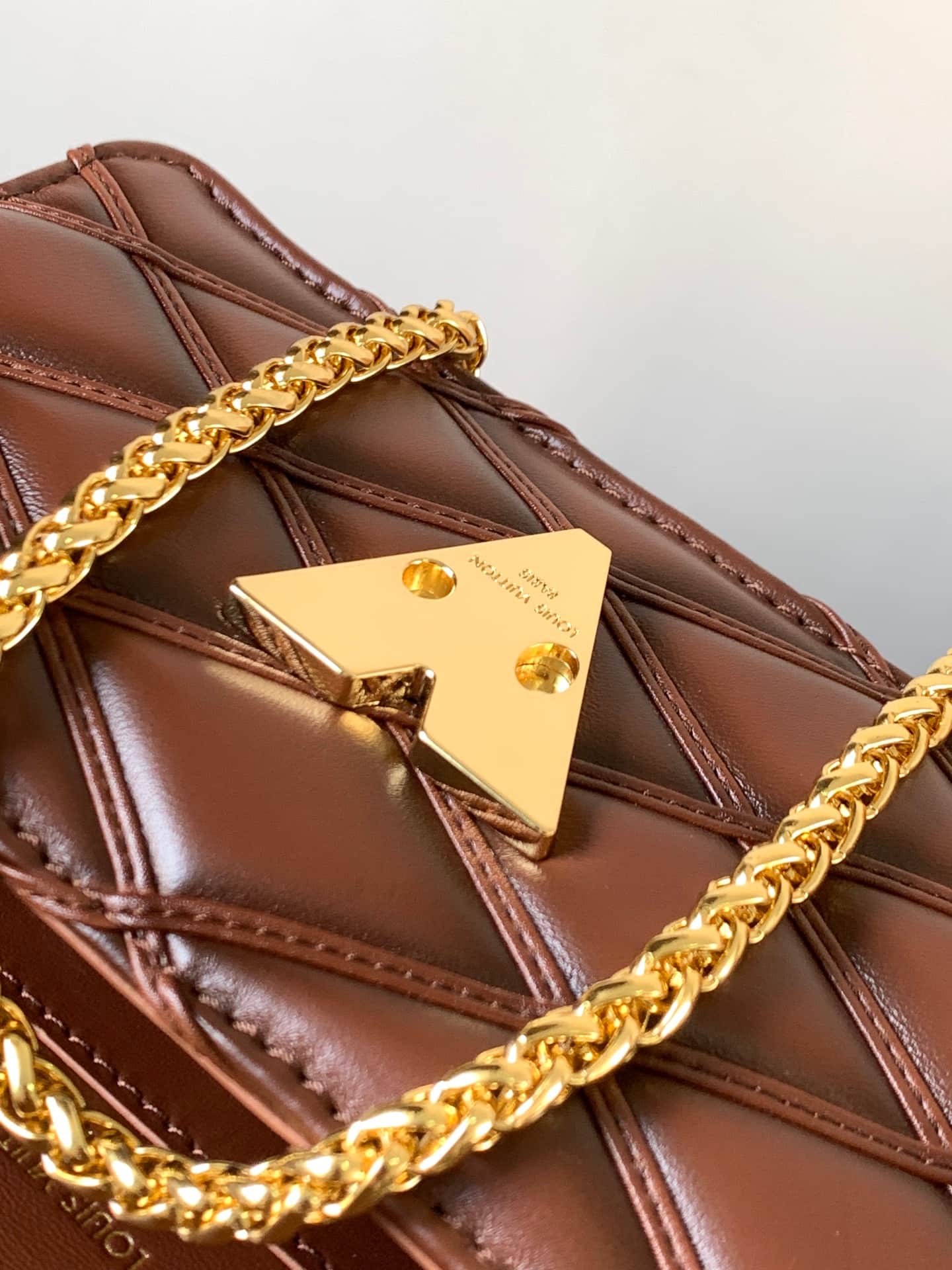 Louis Vuitton Wallet On Chain GO-14 Tan Lambskin leather M13841 High