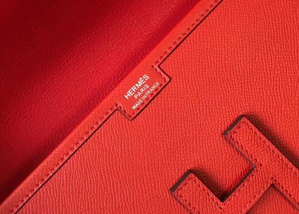 Hermes Jige Elan 29 Clutch Bag Epsom Leather WAX Pink High