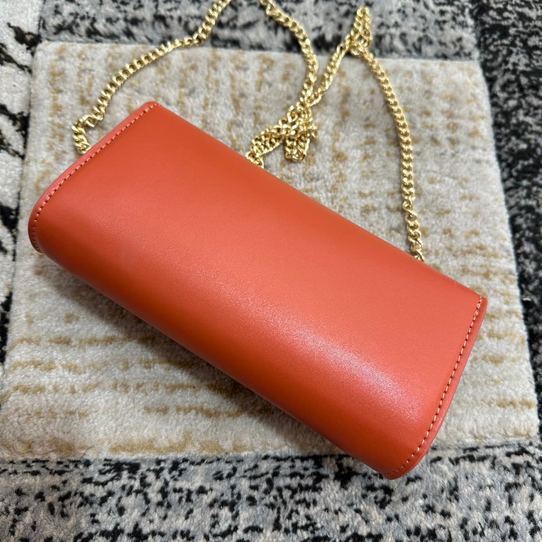 Christian Louboutin Loubi54 leather shoulder bag in orange High
