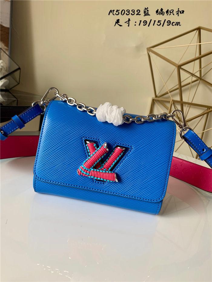Louis Vuitton TWIST PM Epi Leather With Braided Twist Lock Blue M57669 High