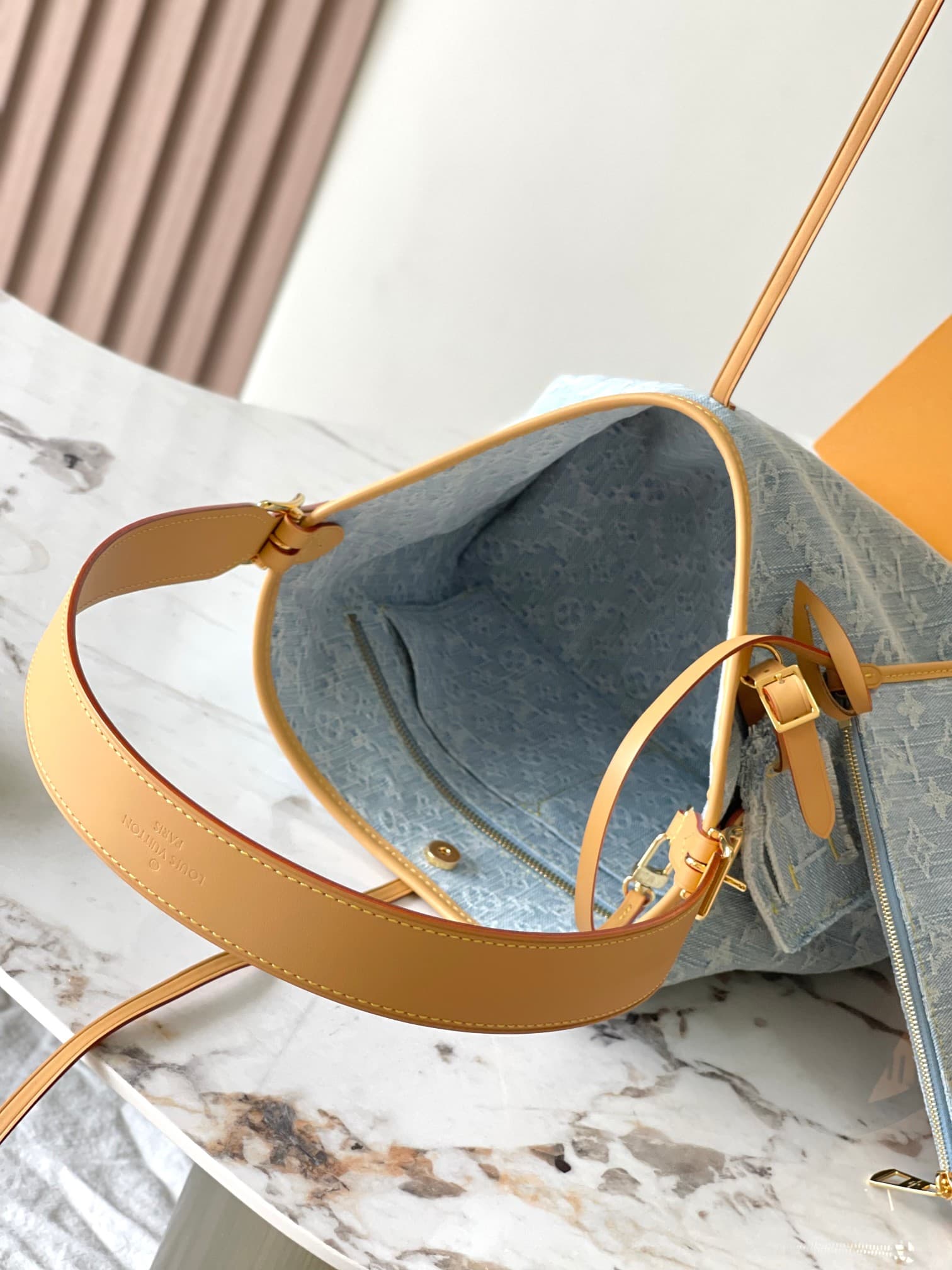 Louis Vuitton CarryAll PM  Monogram Denim Light Blue M11462 TOP