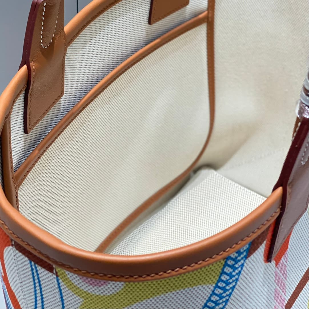 Hermes Steeple Bags Leather with Canvas WAX High