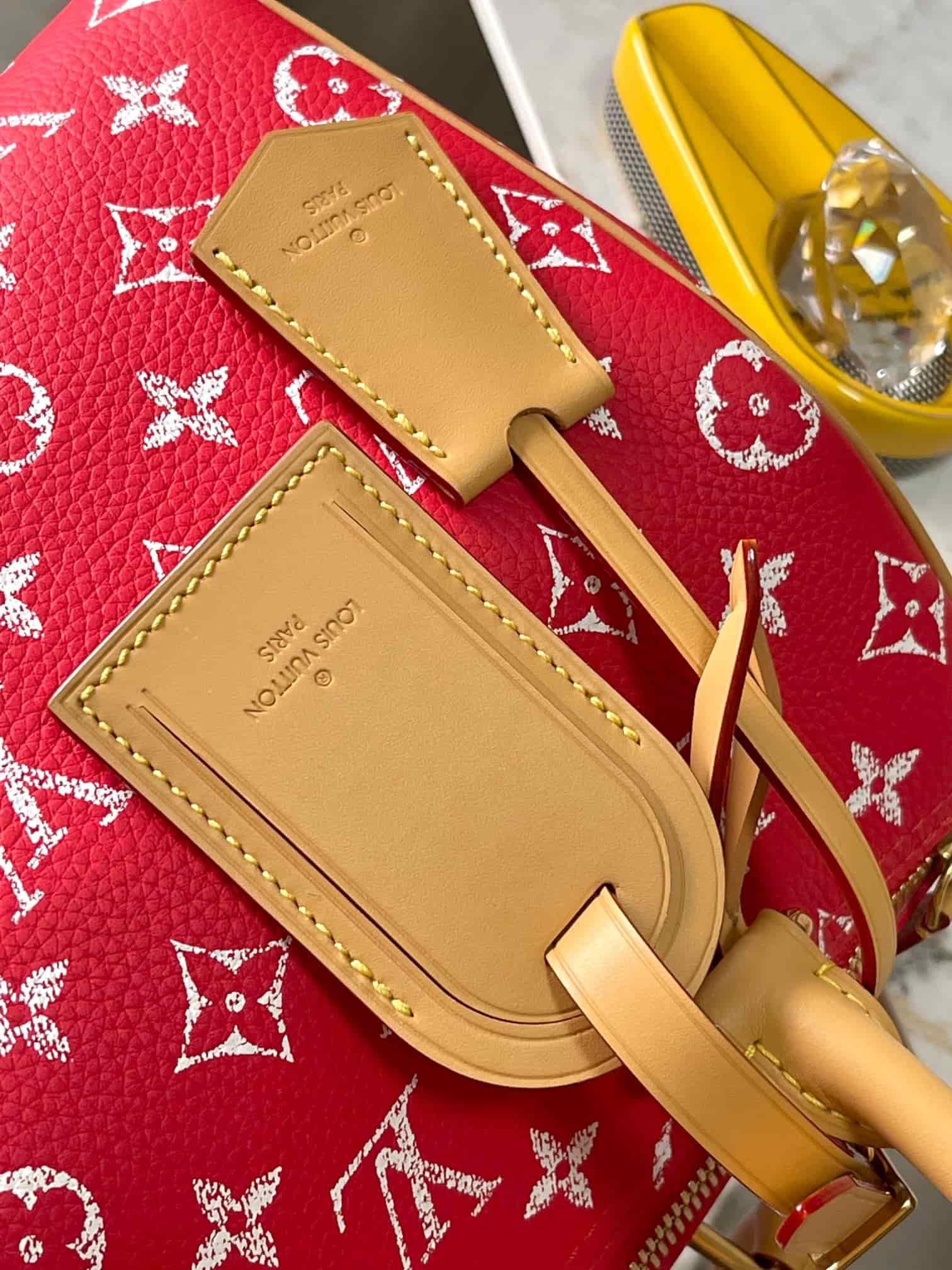 Louis Vuitton Speedy P9 Bandoulière 25 Soft calfskin Monogram Leather M24425 Red TOP