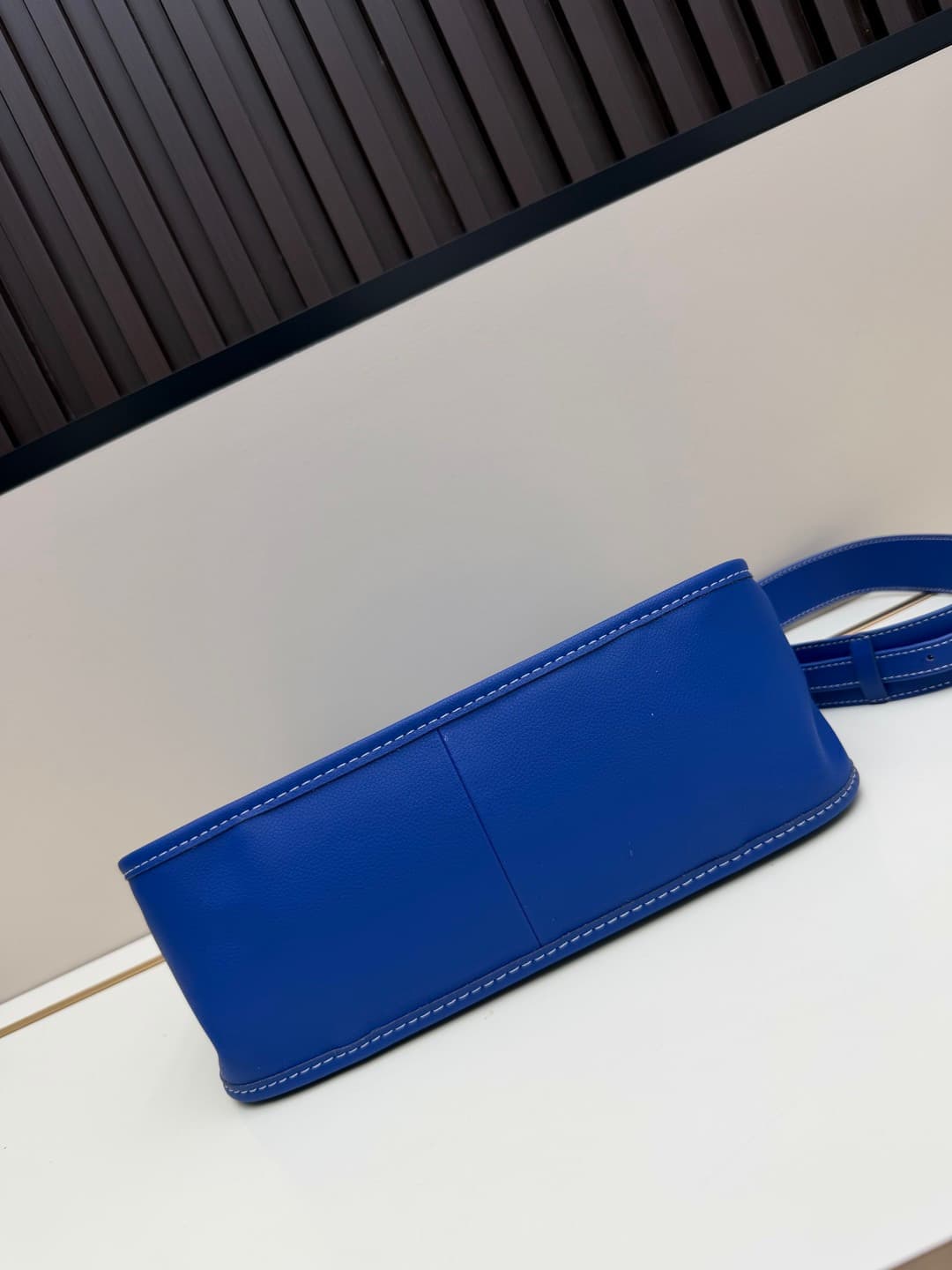 Goyard Musette PM bag in blue Goyardine canvas Mid