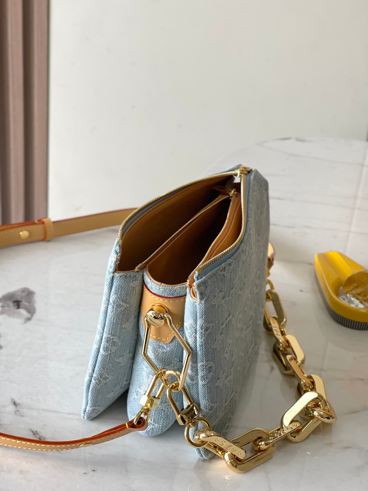 Louis Vuitton COUSSIN BB Monogram Denim Sky Blue Denim M11401 TOP