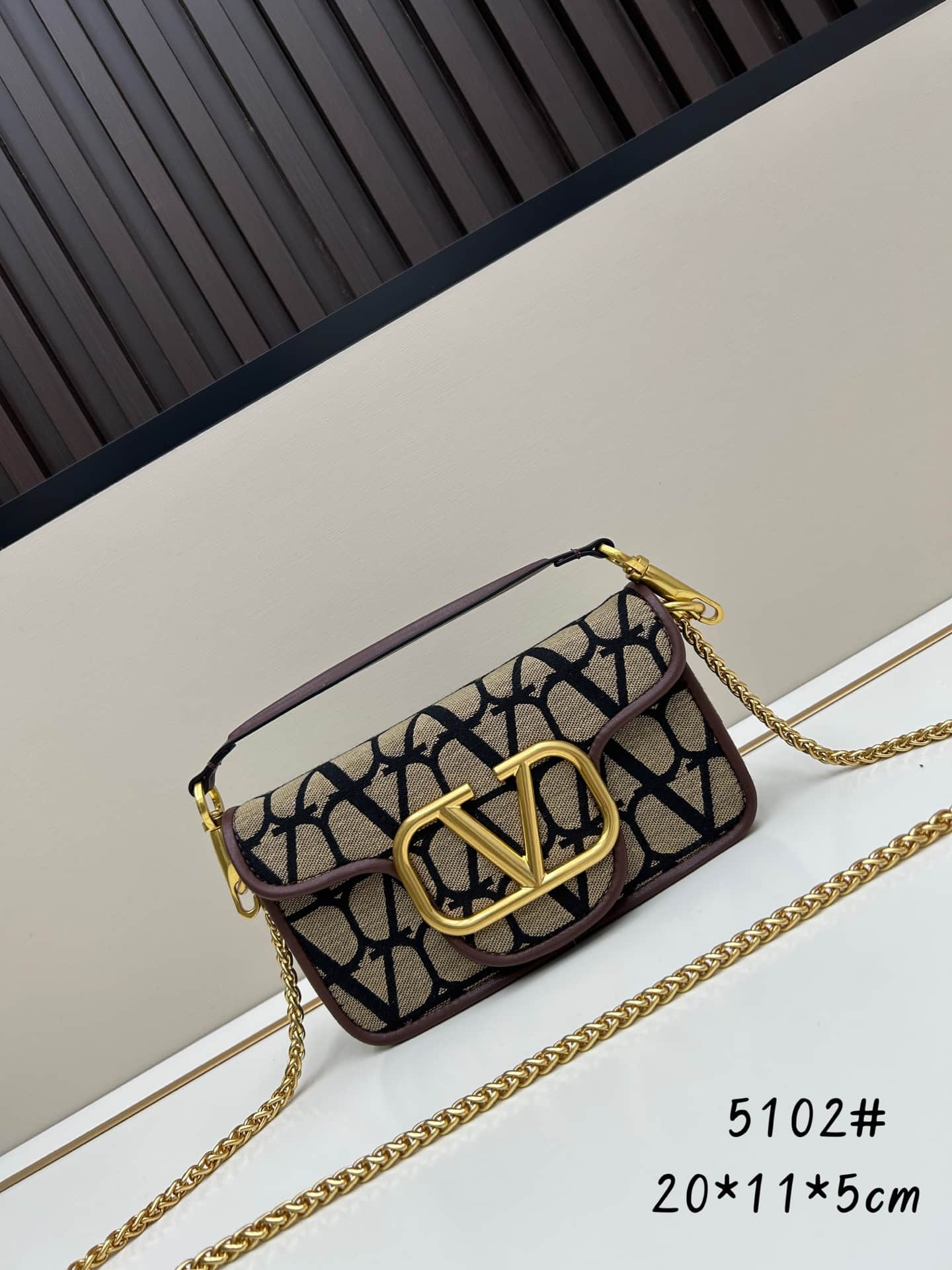 Valentino VLogo Garavani Loco Small Shoulder Bag in Toile Iconographe High