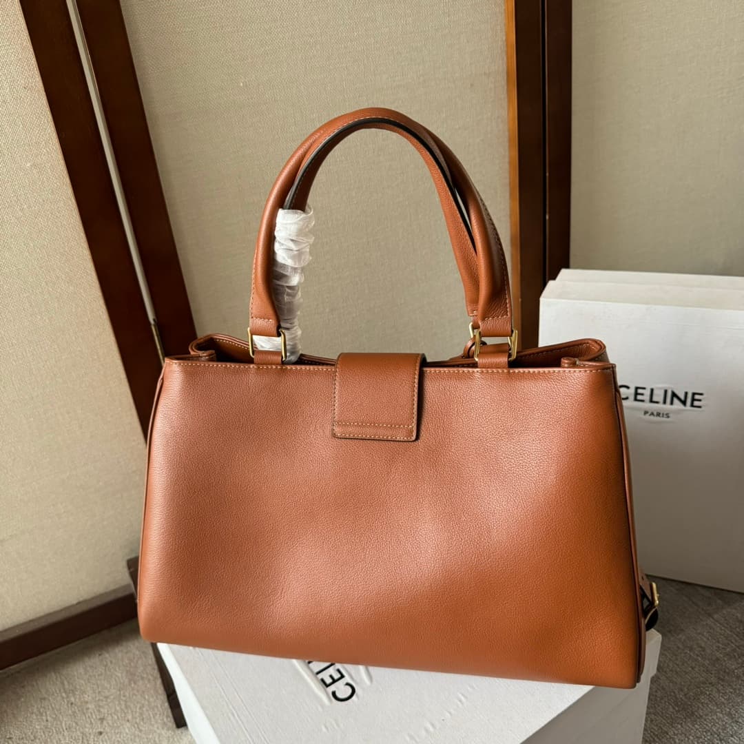 Celine Medium Appoline Bag in Supple Calfskin Tan High