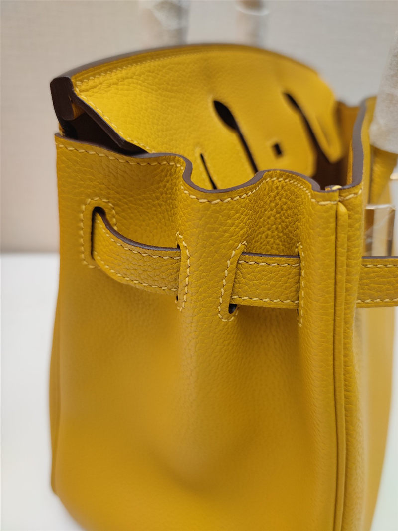 Hermes Birkin 25/30/35cm Bag Togo Leather In Jaune Ambre WAX High