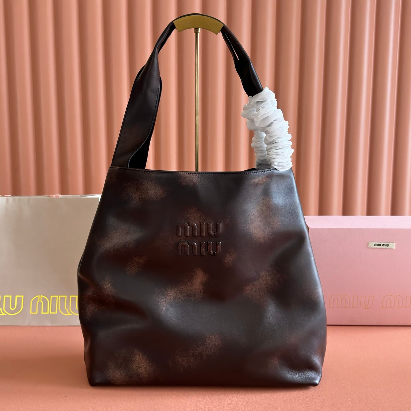 Miu Miu Leather Hobo Bag 5BC119 TOP