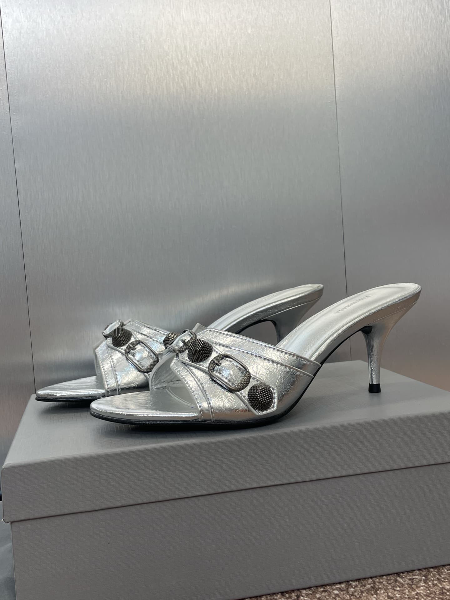 Balenciaga Cagole High Heel Mule Sandal Shoes Women