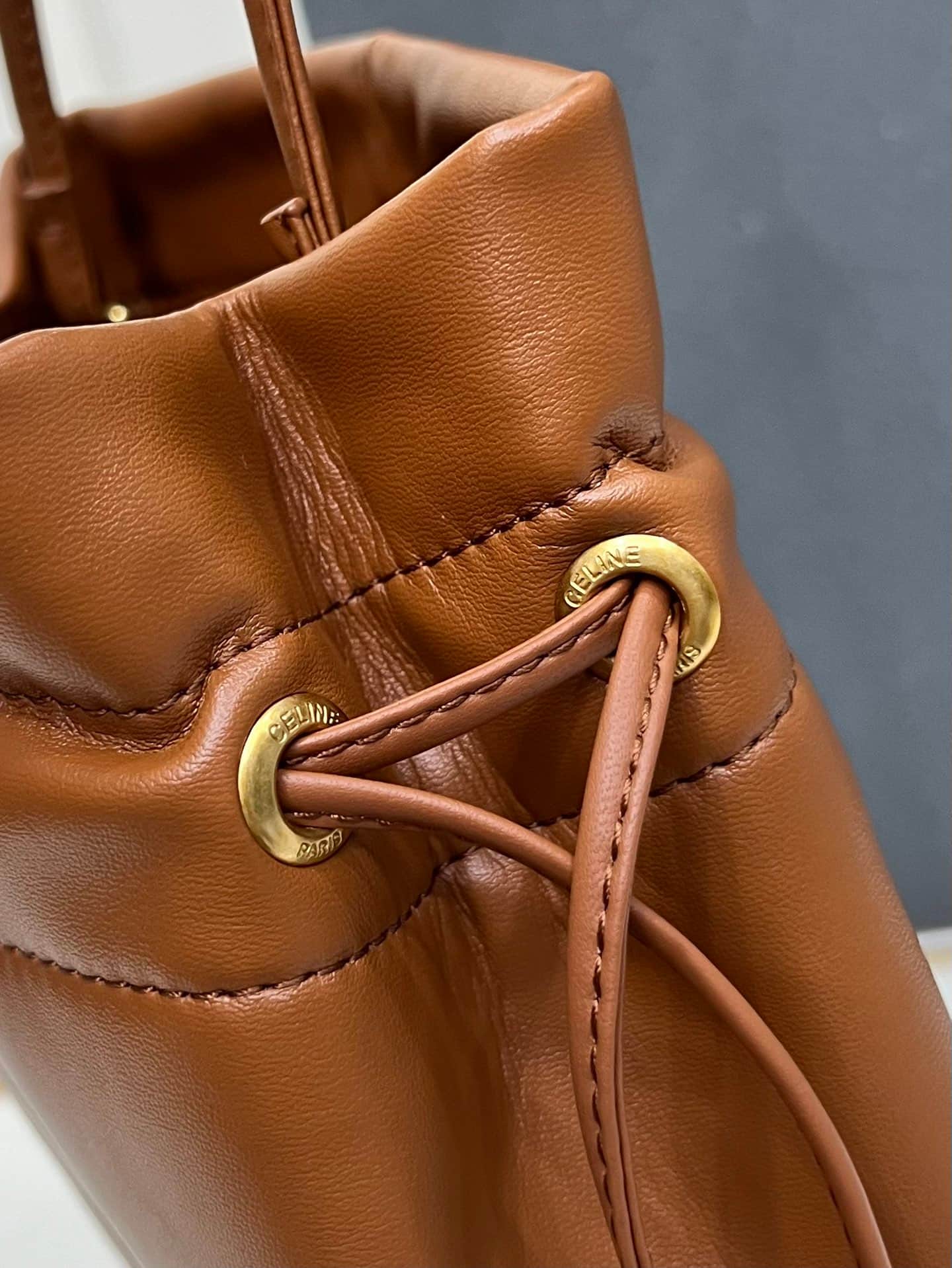 Celine SMALL CRYSTAL POUCH IN LAMBSKIN SOFT TAN High