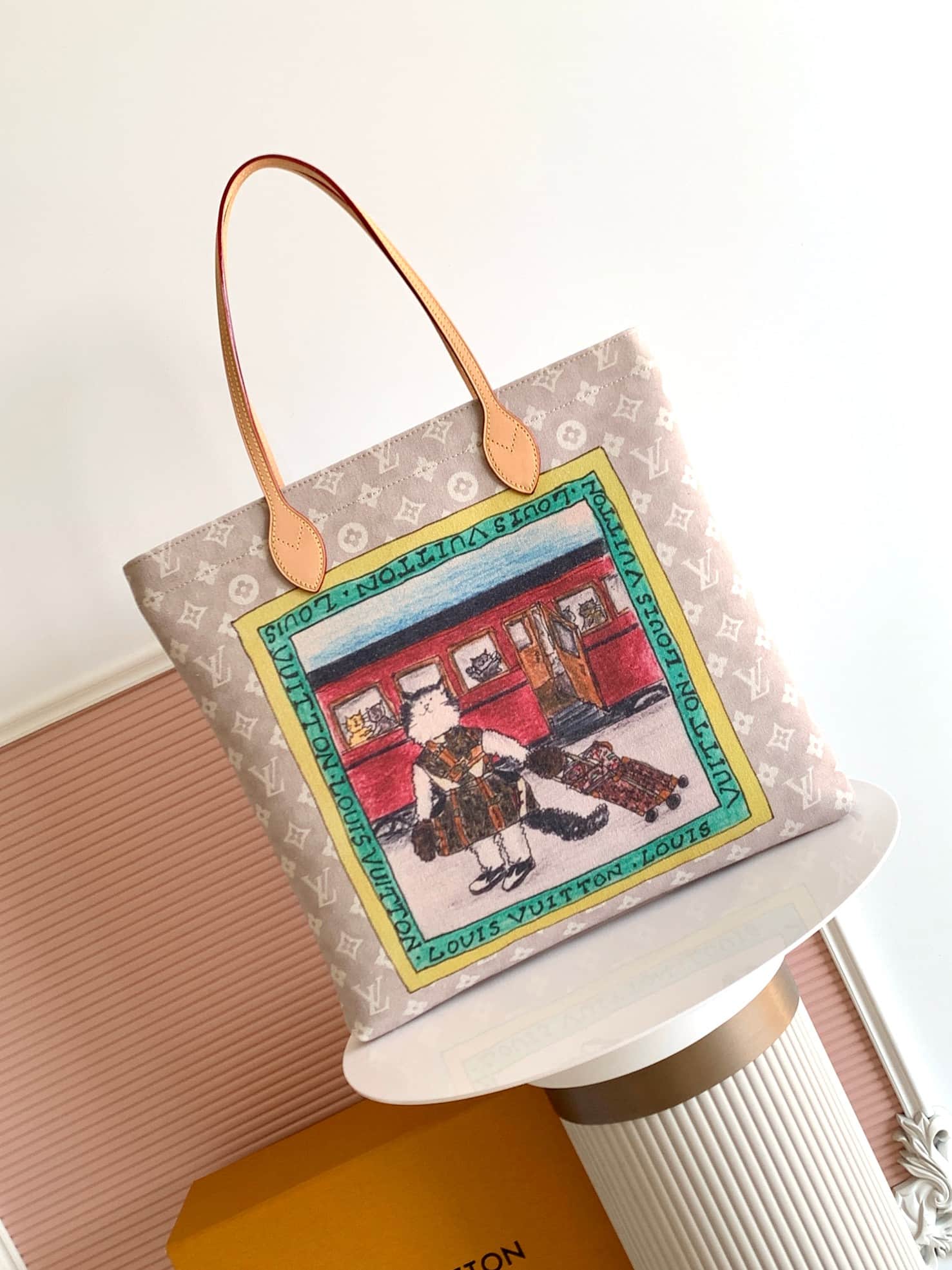 Louis Vuitton Carry It Meowgram cotton-canvas M15128 High