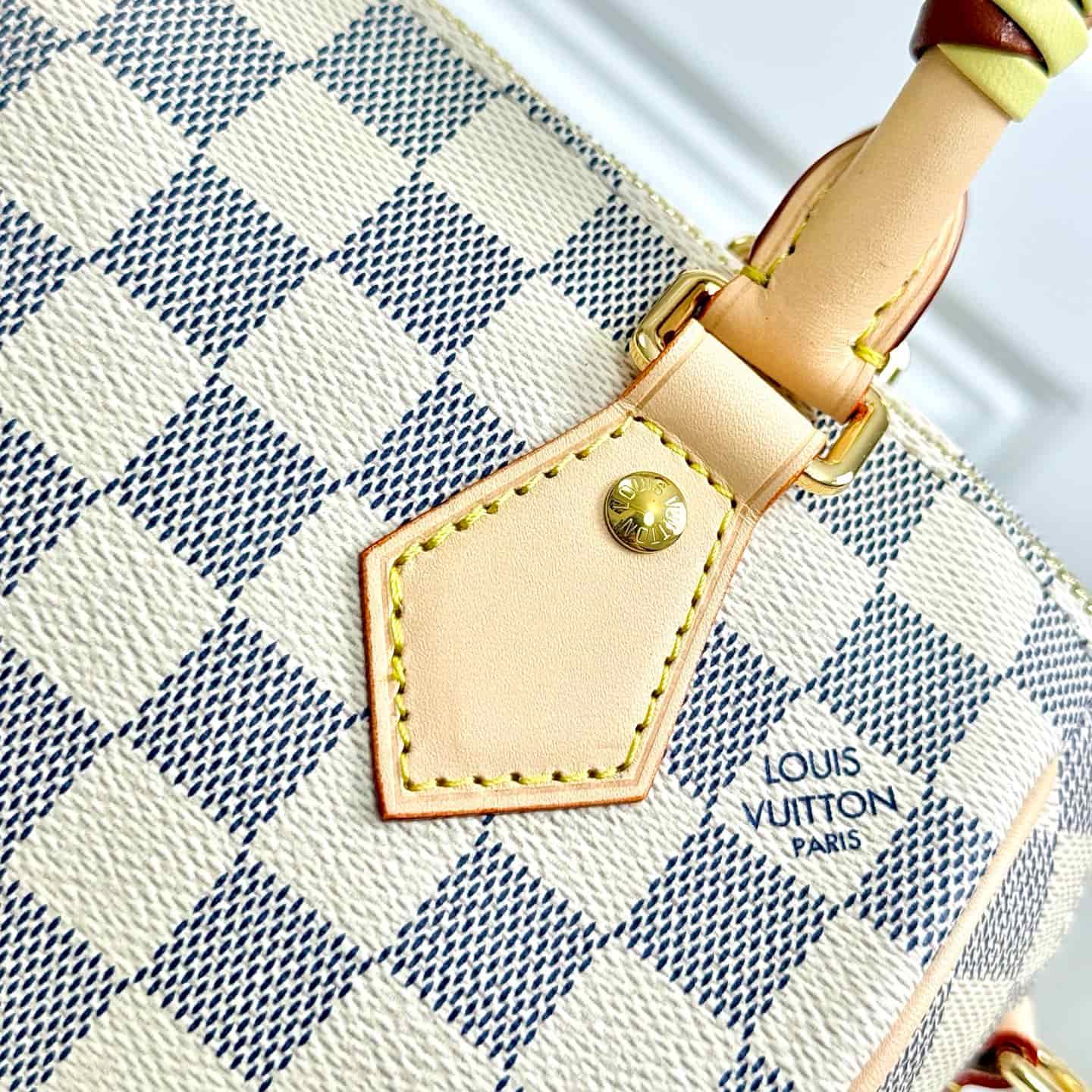 Louis Vuitton Speedy Bandoulière 20 Damier Azur/Banana Yellow Coated canvas N40950 High