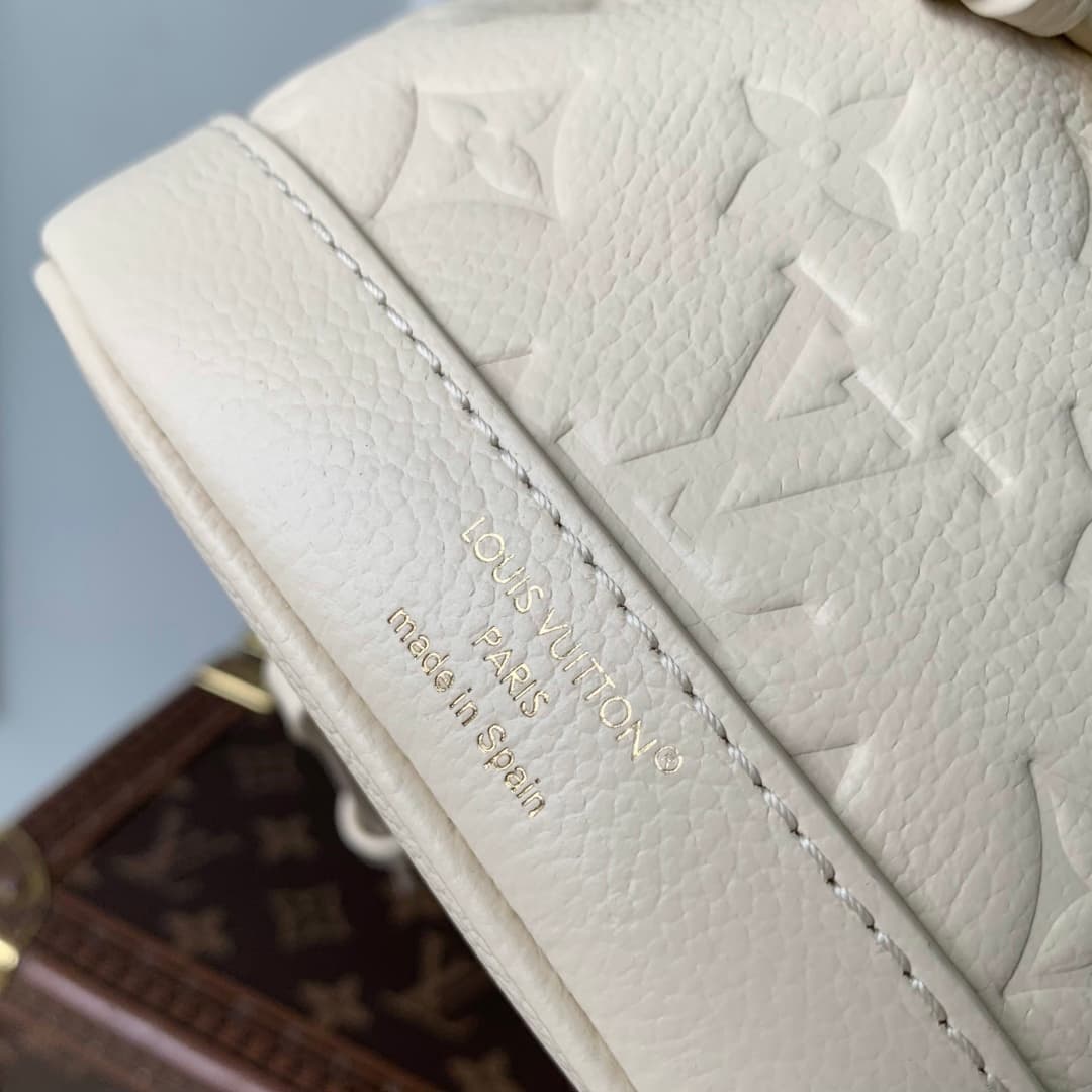 Louis Vuitton Nano Noé Backpack Monogram Empreinte Leather M25819 Cream High
