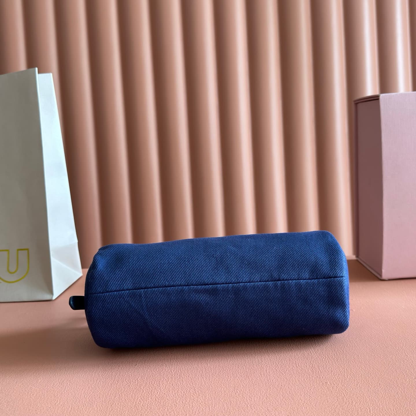 Miu Miu Gabardine pouch Indigo/Amaranth 5NE853 TOP