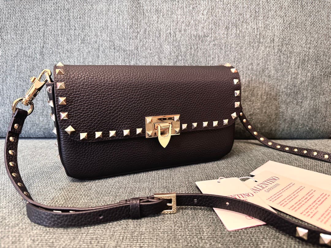 Valentino Garavani Small Rockstud Shoulder Bag Black High