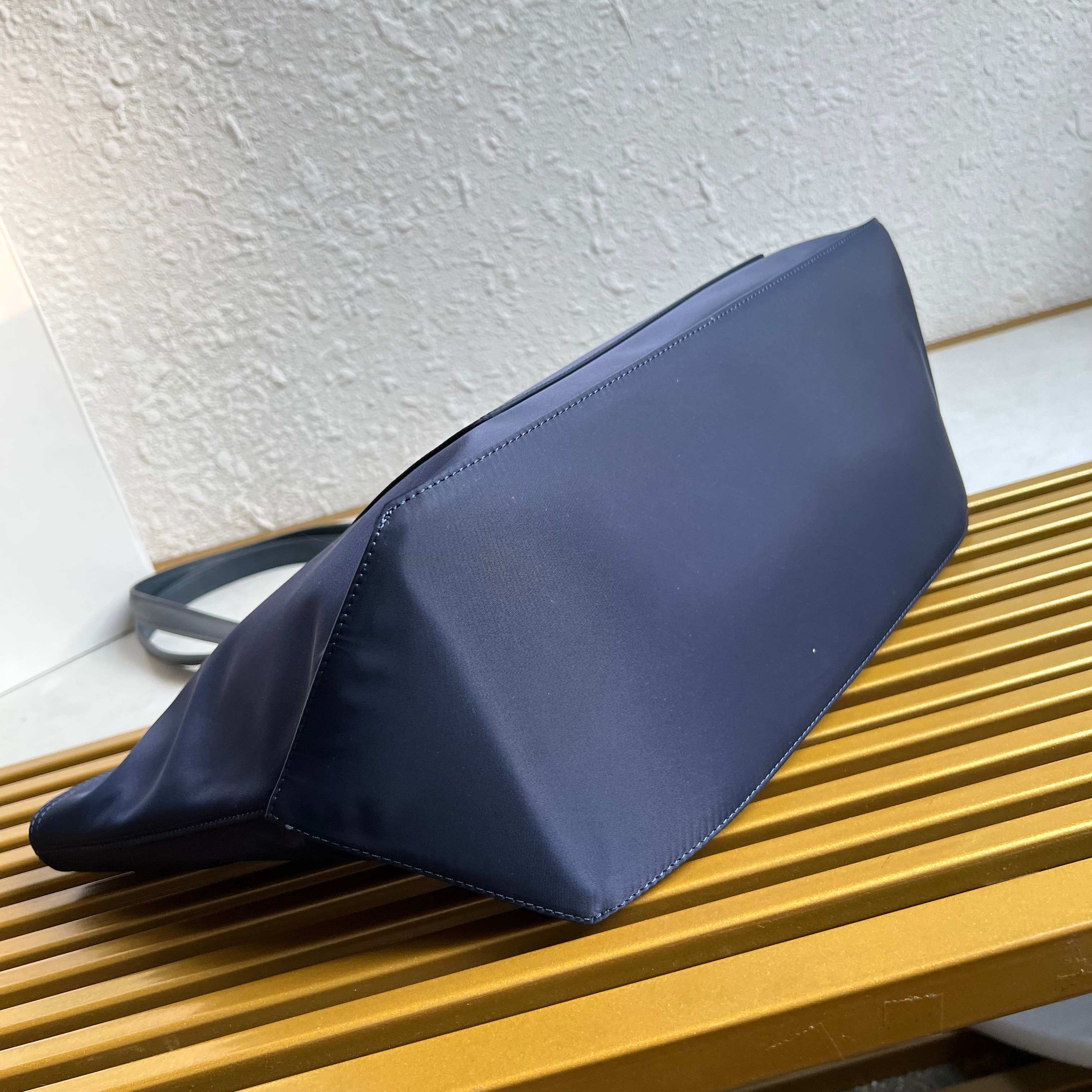 Prada Re-Edition 1978 medium Re-Nylon and Saffiano leather tote bag 1BG555 Baltic Blue High