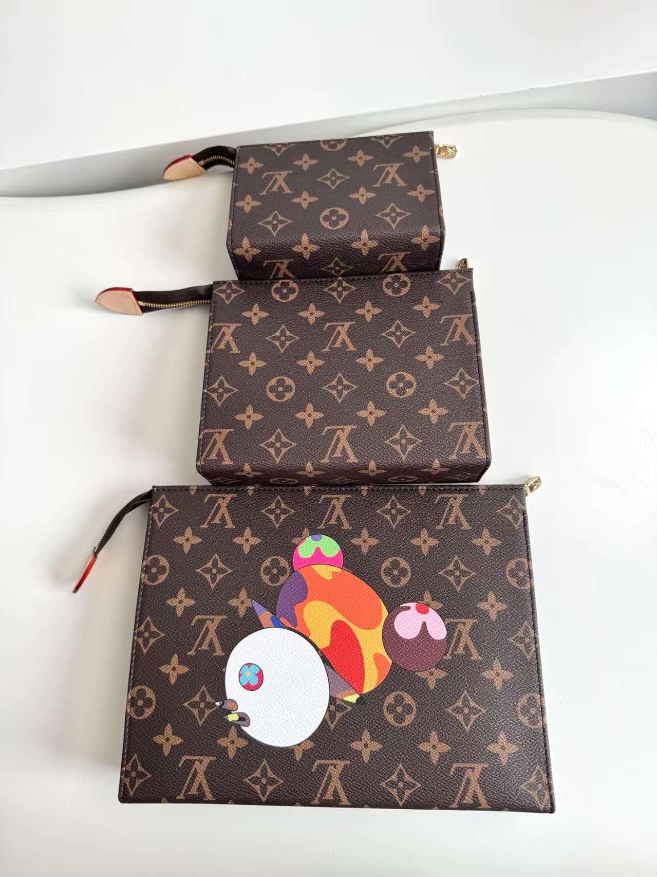 Louis Vuitton x Murakami Trio Toiletry Pouch Monogram coated canvas M13762 High