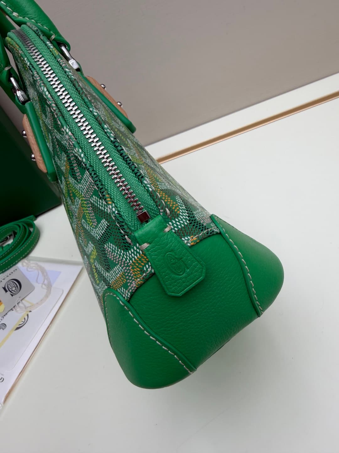 Goyard Vendôme mini bag in Goyardine coated canvas Green High