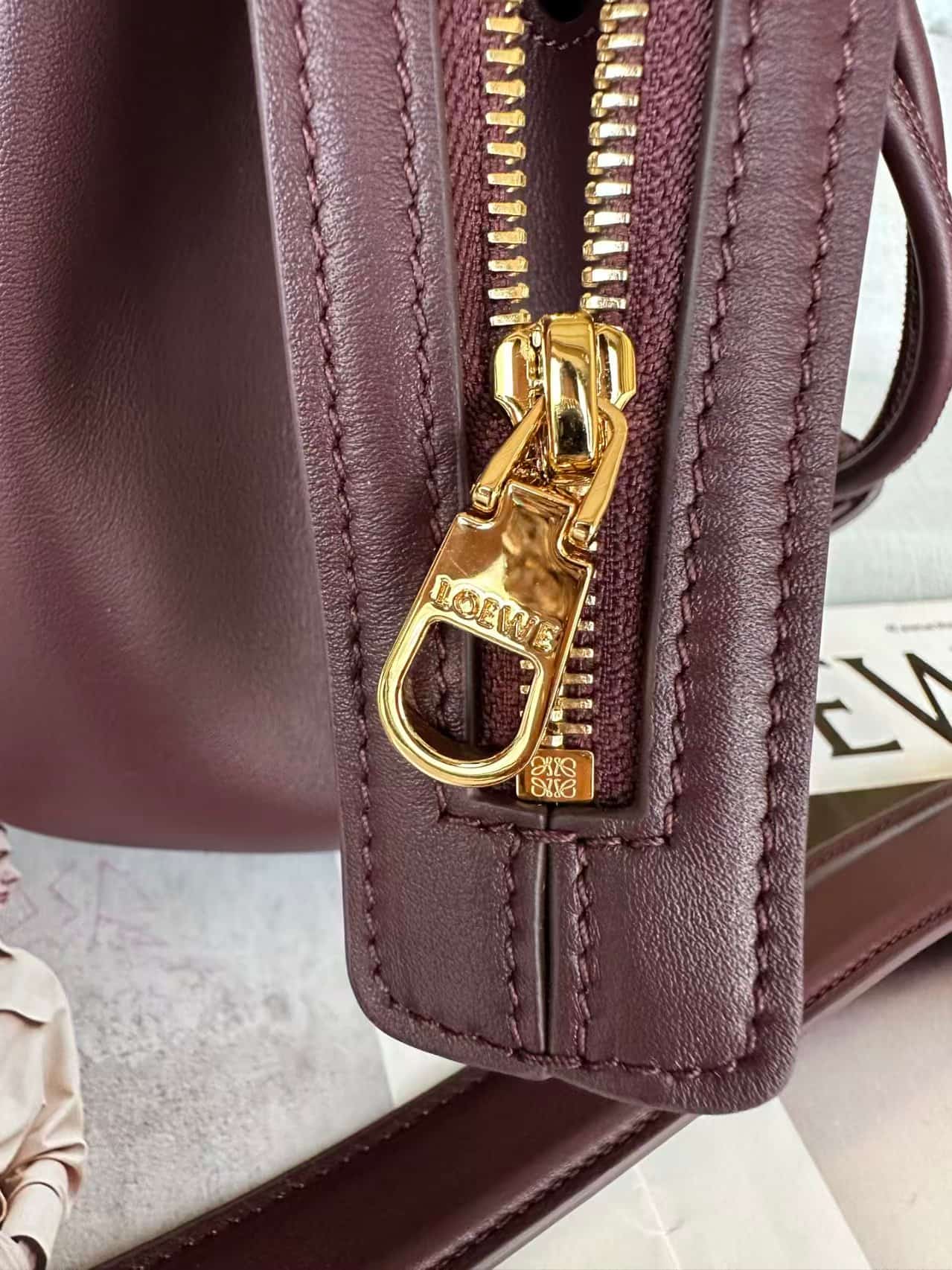 LOEWE Small Madrid bag in supple Calfskin Red High