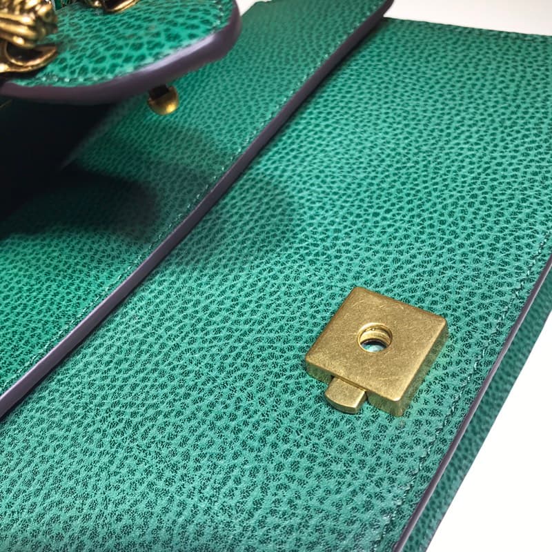 DIONYSUS GG SMALL SHOULDER BAG 400249 Leather Green High