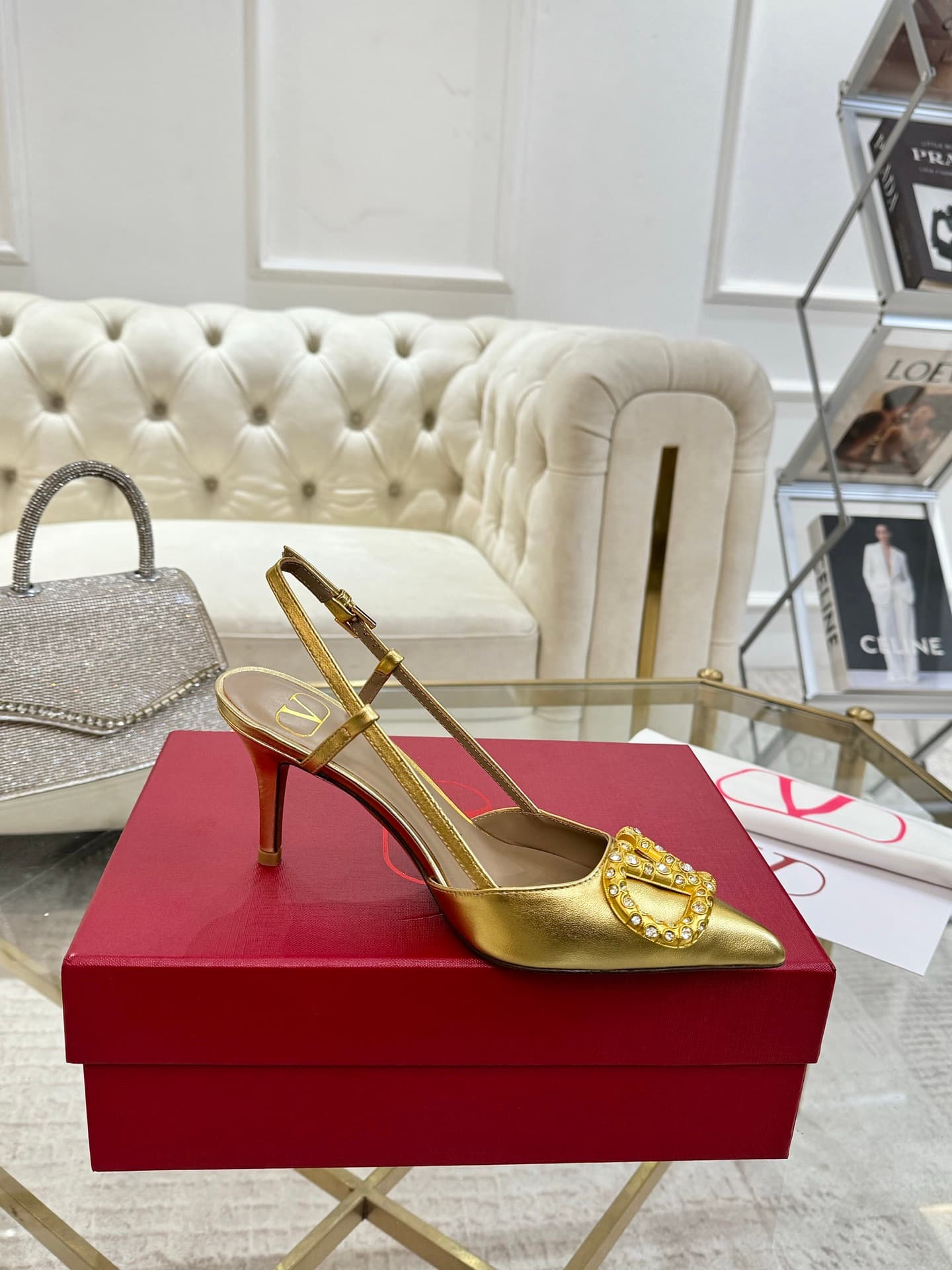 Valentino Vlogo Signature Slingback Pump Shoes Women