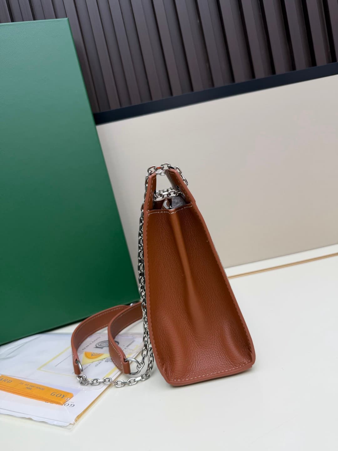 Goyard Rouette Structure bag in Brown Goyardine Canvas High