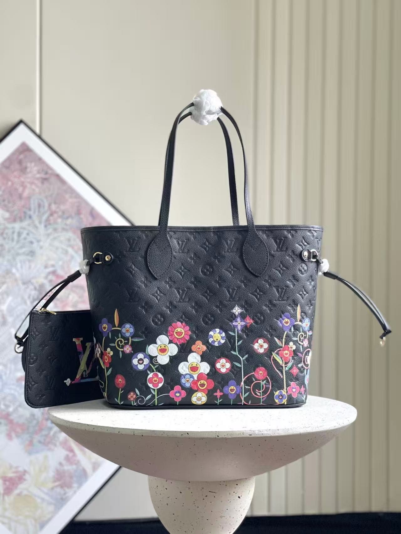 Louis Vuitton x Murakami Neverfull MM Monogram Empreinte leather M13675 High